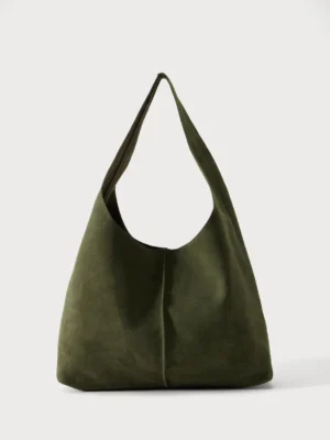 Bolso Hobo Ante Verde Oliva