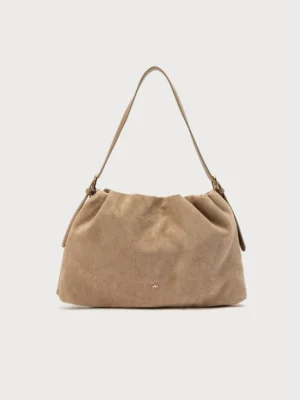 Mini Bolso Hombro Ante Beige