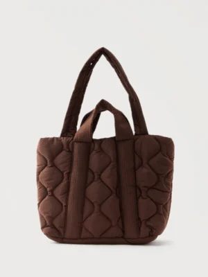 Bolso Tote Acolchado Marrón