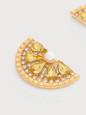 Pendientes Abanico Dorado